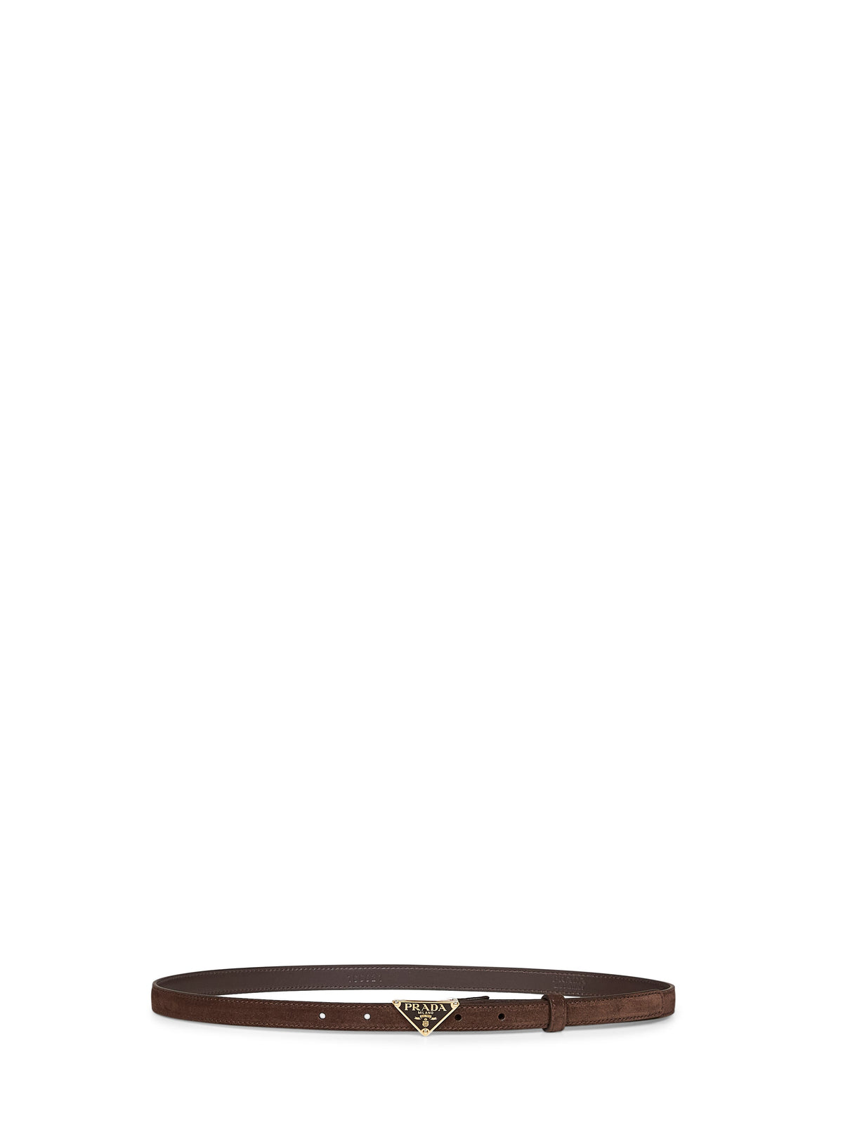 Prada Accessori Pelletteria Women Dark Brown Suede Belt PRADA