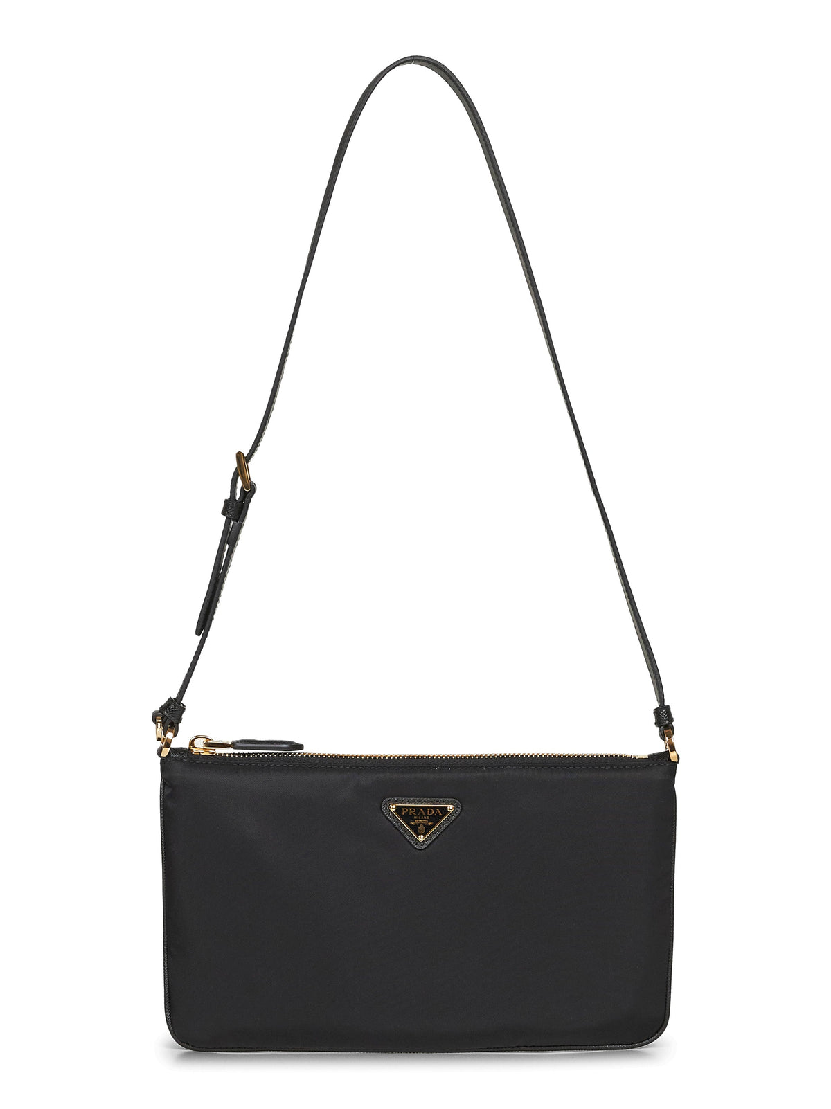 Prada Accessori Pelletteria Women Black Pouch With Shoulder Strap PRADA