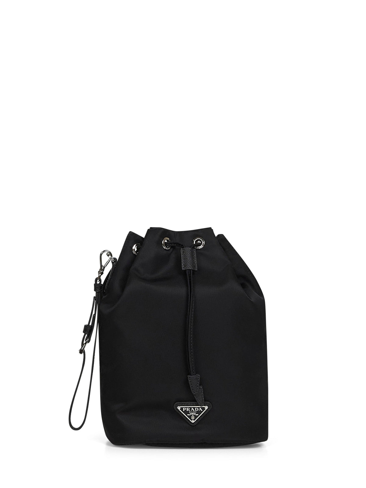 Prada Accessori Pelletteria Women Black Bucket Pouch Bag PRADA