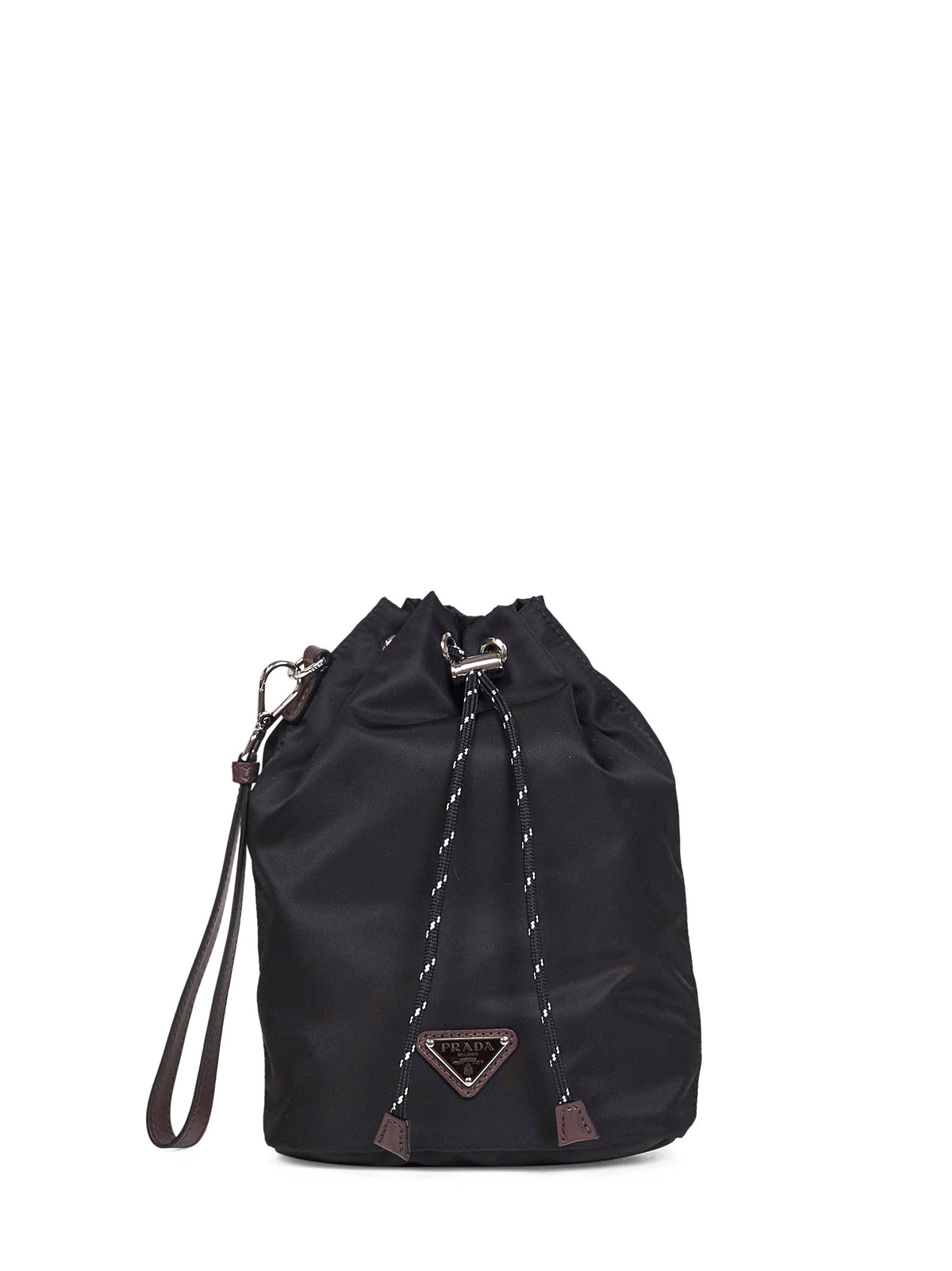 Prada Accessori Pelletteria Men Black Prada Speedrock Pouch Bag PRADA