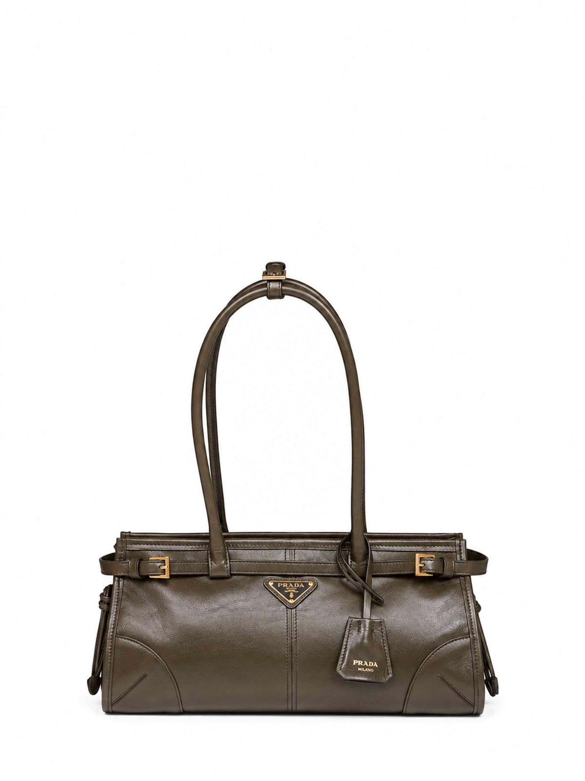 Prada Borse Women Forest Green Prada Bonnie Medium Handbag PRADA