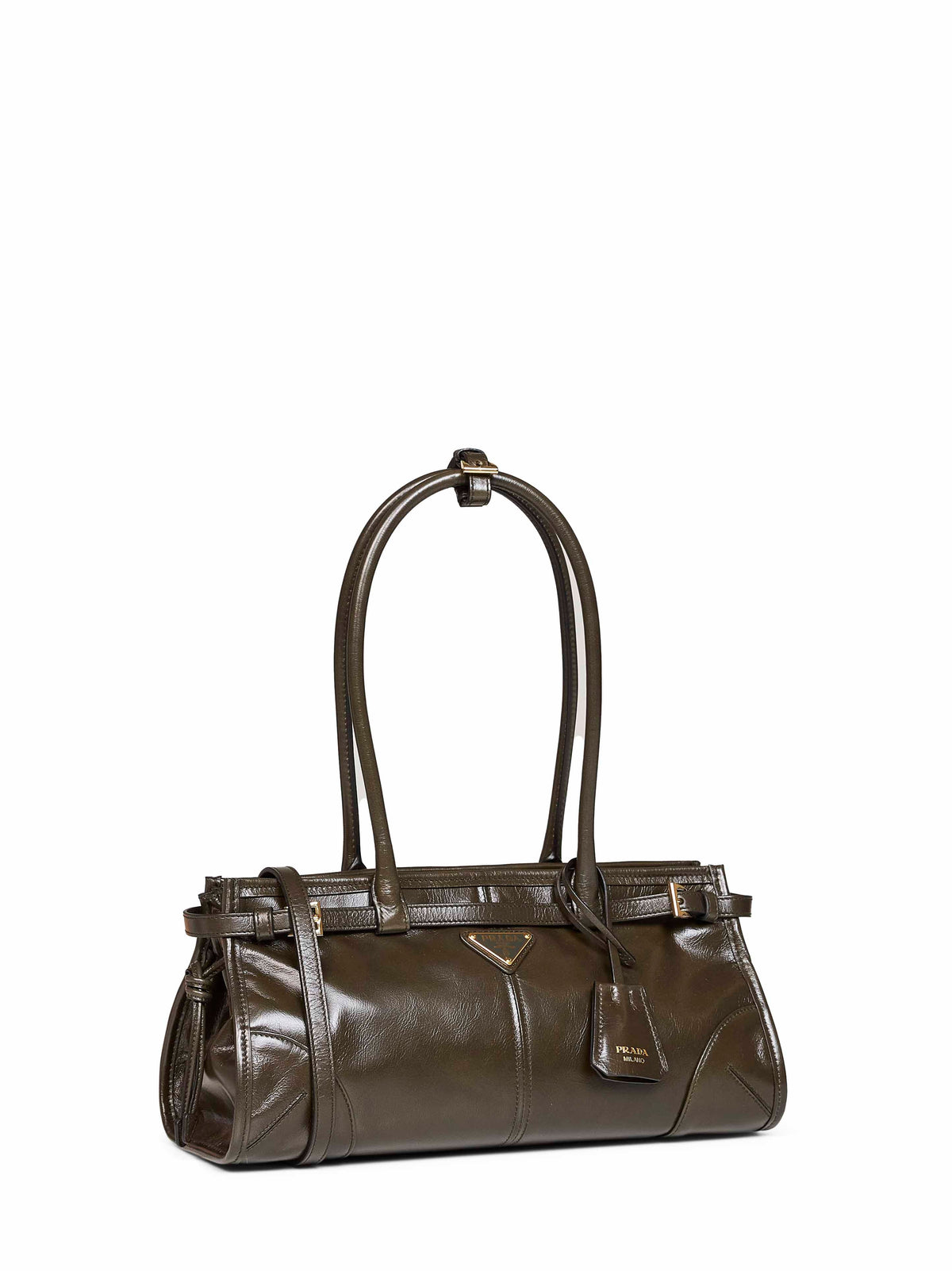 Prada Borse Women Forest Green Prada Bonnie Medium Handbag PRADA