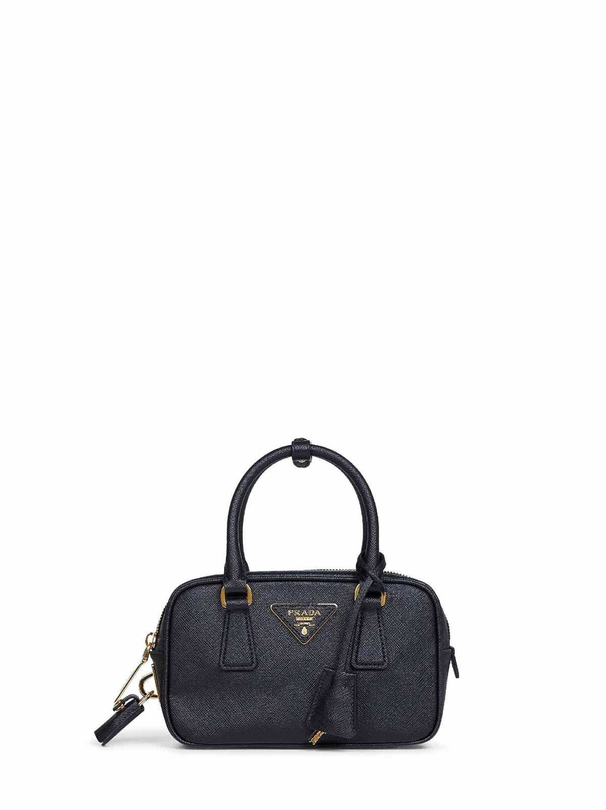 Prada Borse Women Black Top-Handle Bag With Shoulder Bag PRADA