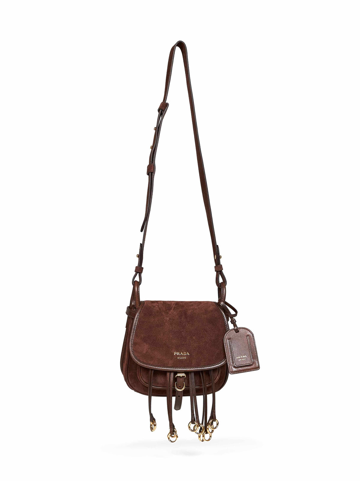 Prada Borse Women Dark Brown Prada Corsaire Mini Shoulder Bag PRADA