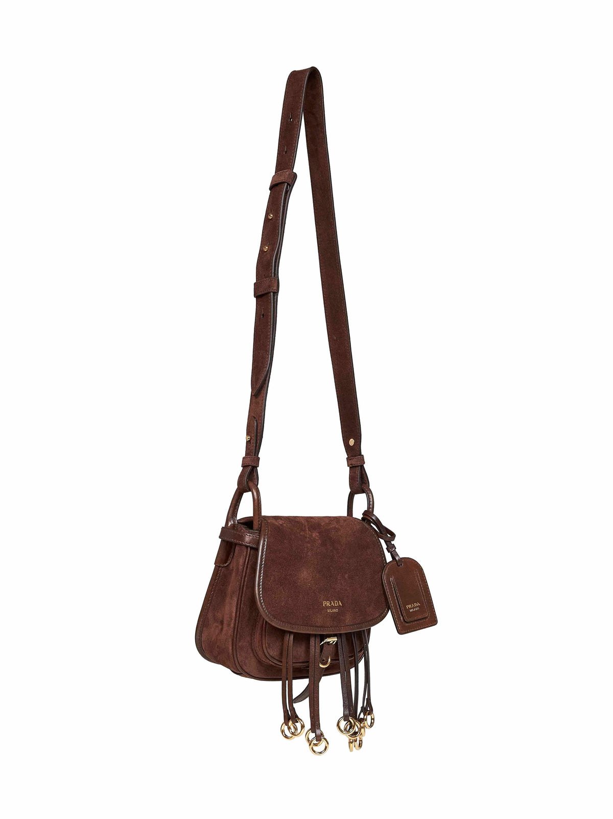 Prada Borse Women Dark Brown Prada Corsaire Mini Shoulder Bag PRADA
