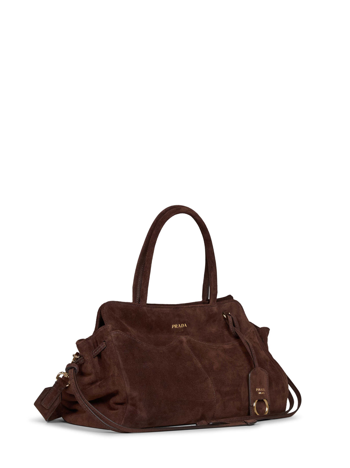 Prada Borse Women Dark Brown Prada Allusion Large Handbag PRADA