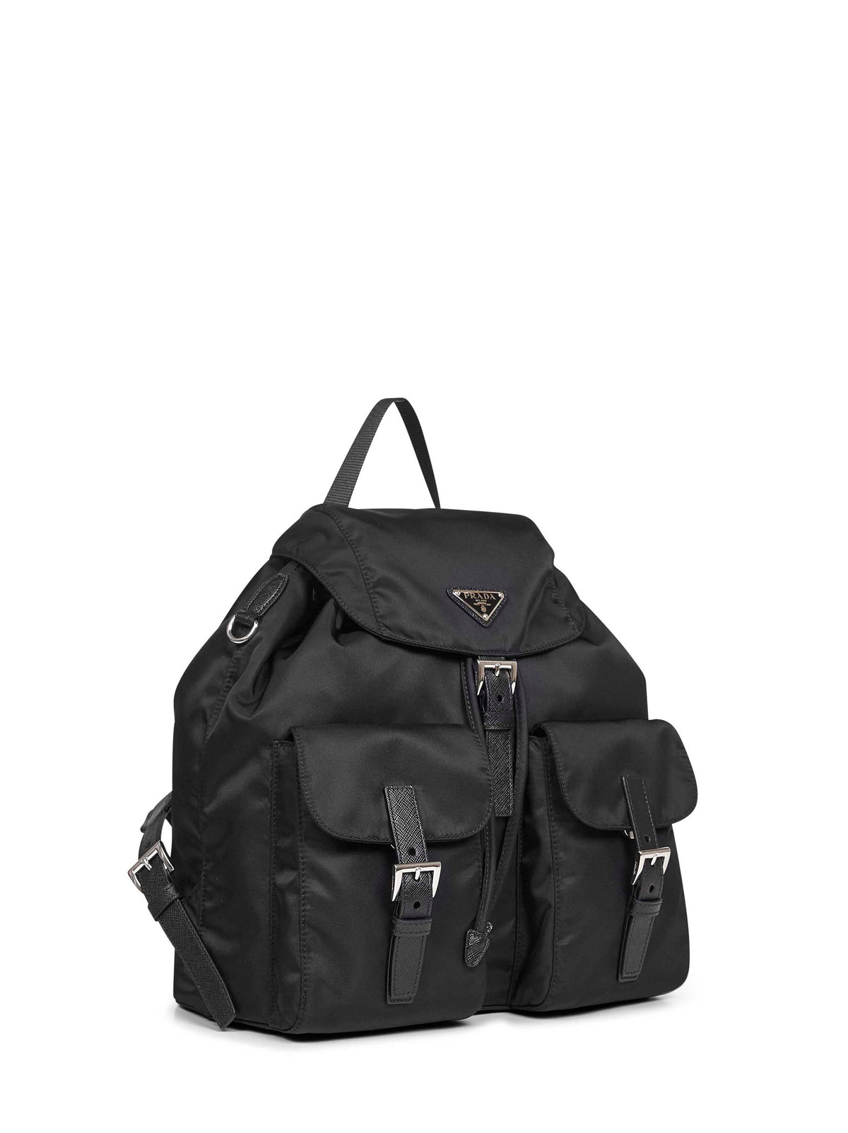Prada Borse Women Medium Black Backpack With Pouch <Br/> PRADA