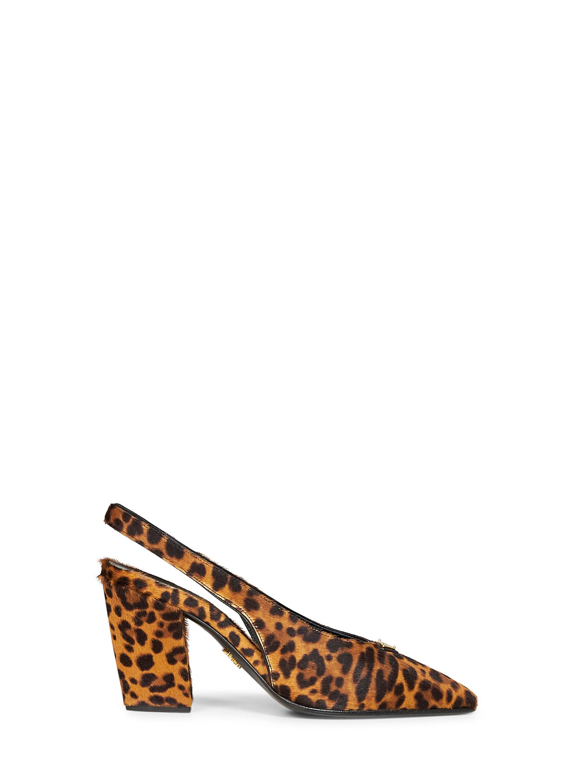 Prada Calzature Women Honey Leopard-Print Calf Hair Slingback Pumps PRADA