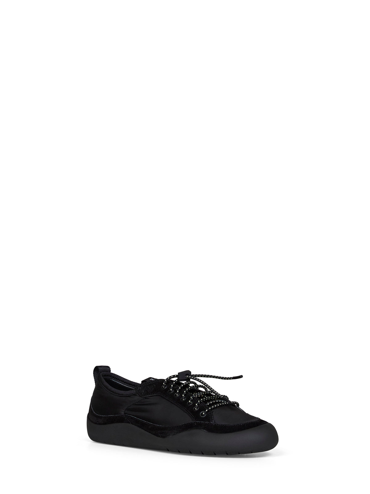 Prada Calzature Men Black Re-Nylon And Suede Speedrock Sneakers PRADA