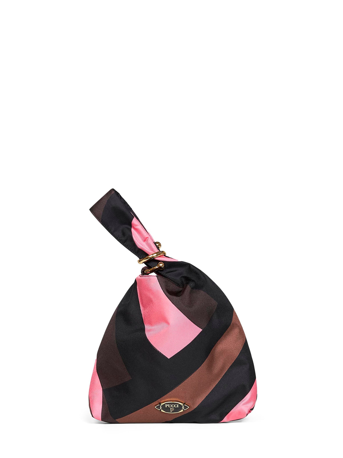 Pucci Women Brown And Coral Emilio Printed Pouch PUCCI