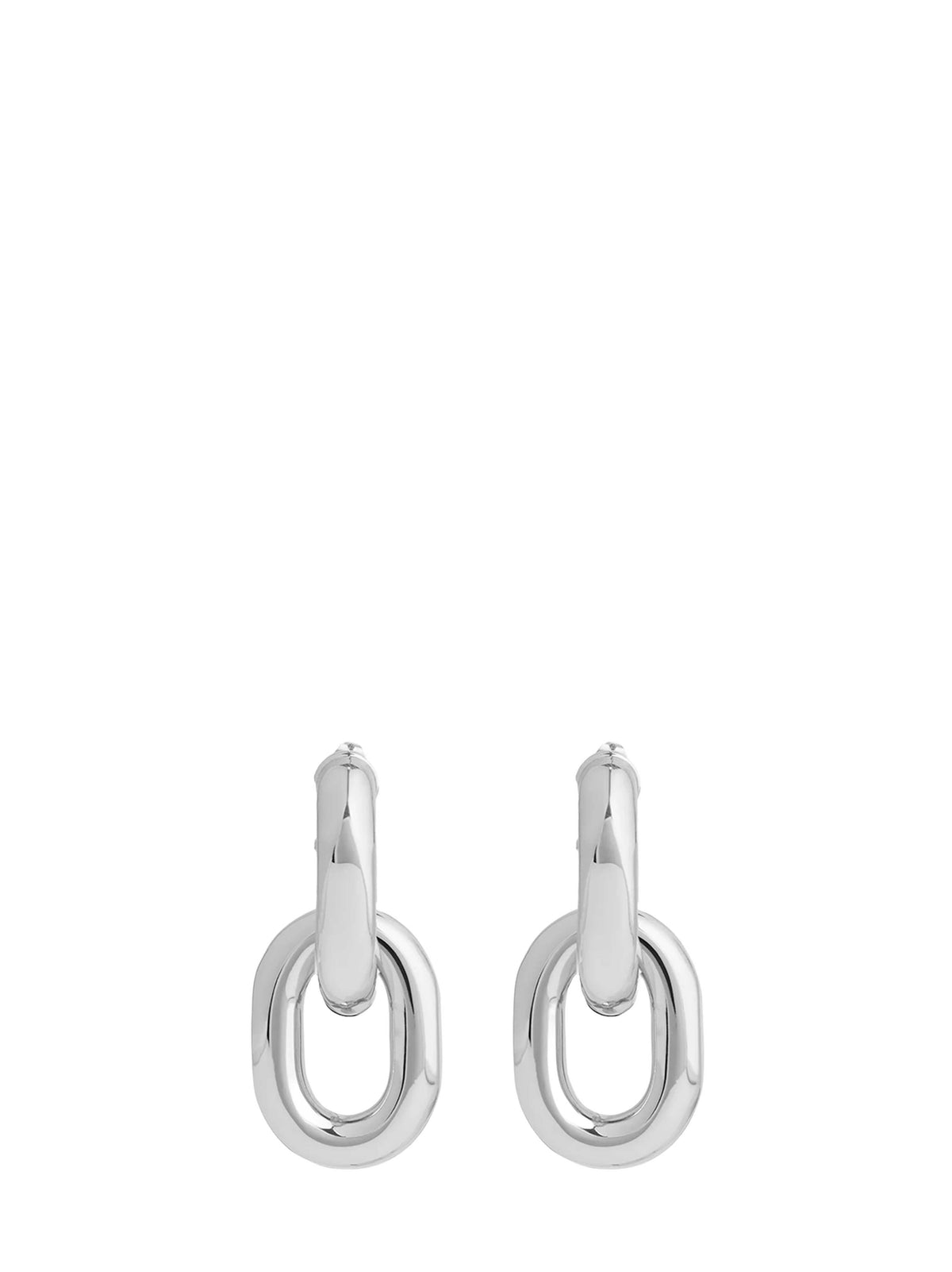 Rabanne Women Silver Double Xl Link Earrings PACO RABANNE