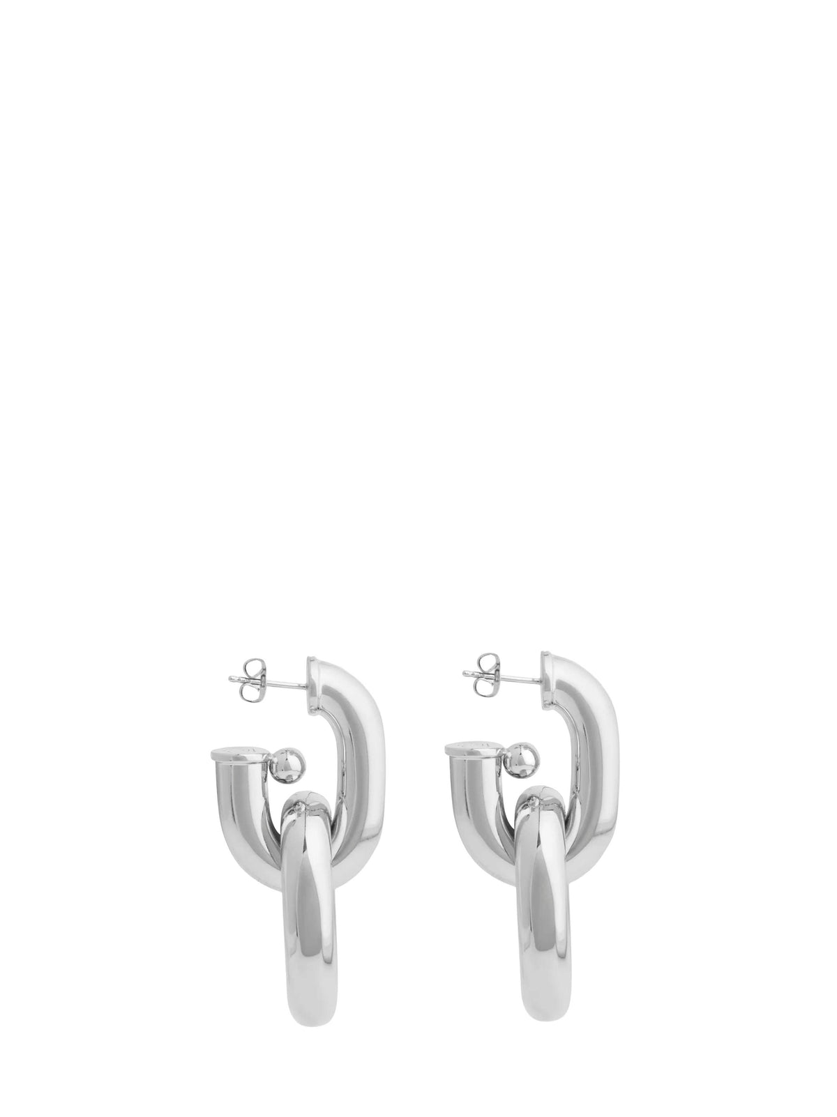 Rabanne Women Silver Double Xl Link Earrings PACO RABANNE