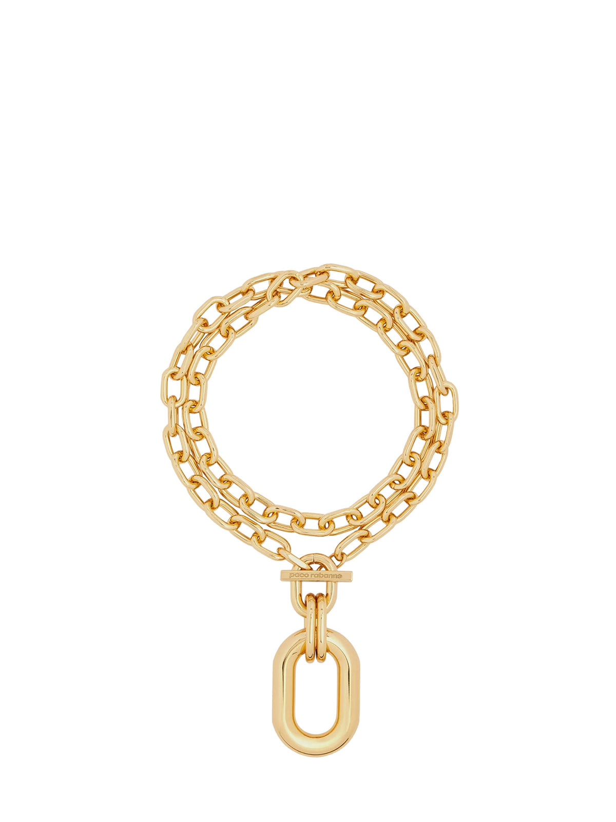 Rabanne Women Gold Double Xl Link Necklace With Pendant PACO RABANNE
