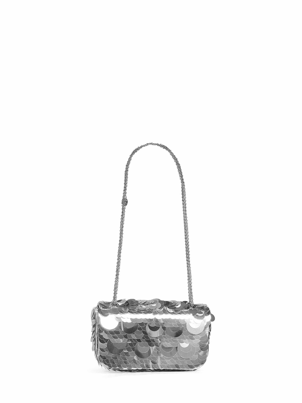 Rabanne Women Silver Small Sparkle Baguette Bag Shoulder Bag PACO RABANNE