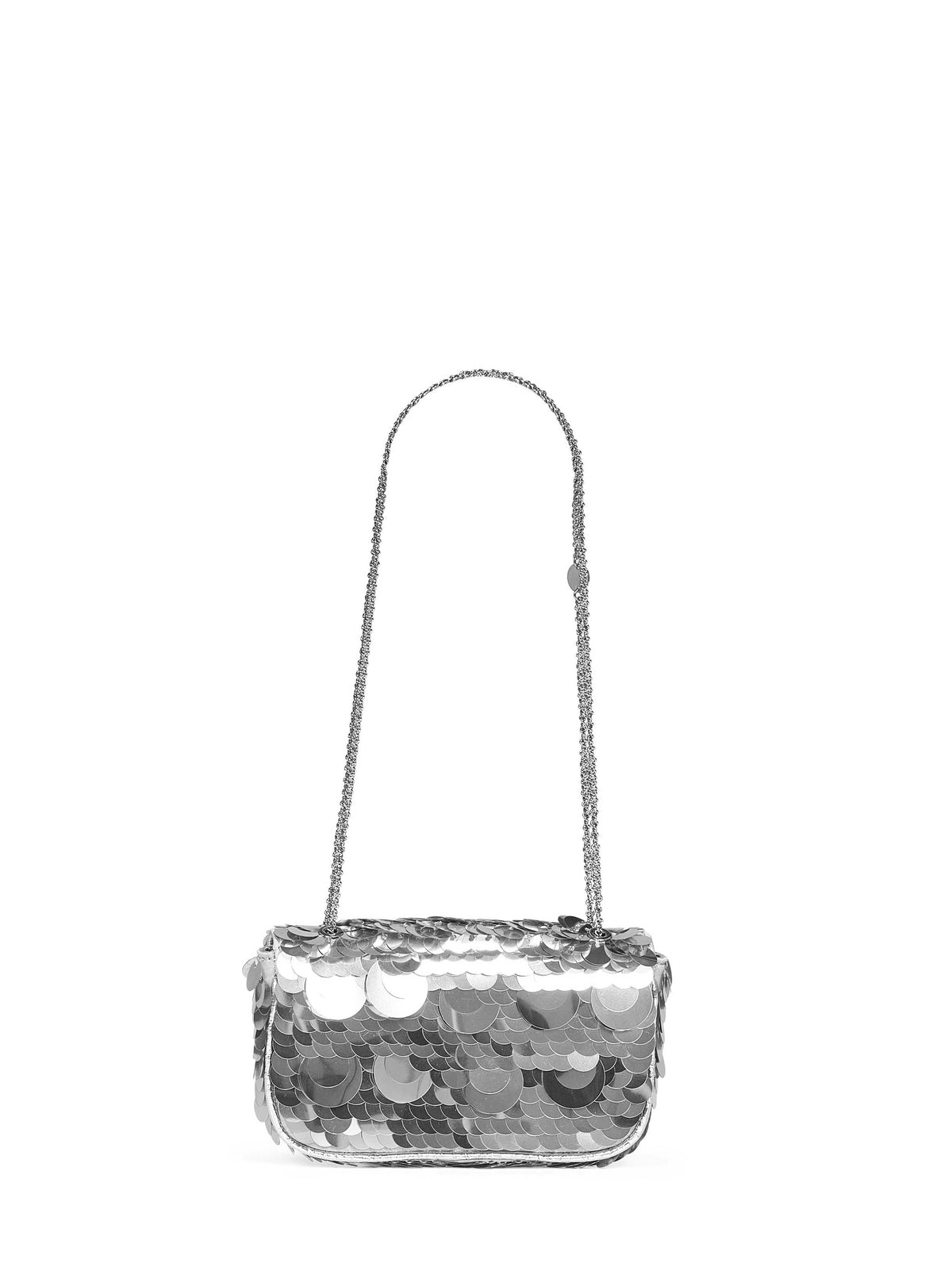 Rabanne Women Silver Small Sparkle Baguette Bag Shoulder Bag PACO RABANNE