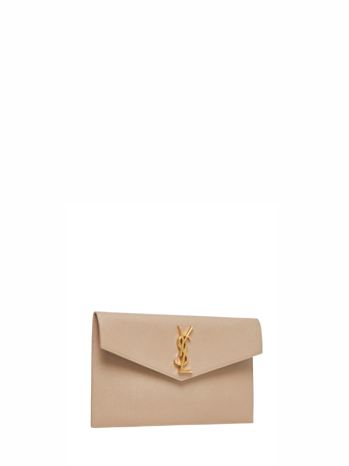 Saint Laurent Women Uptown Clutch In Grain De Poudre Embossed Leather SAINT LAURENT
