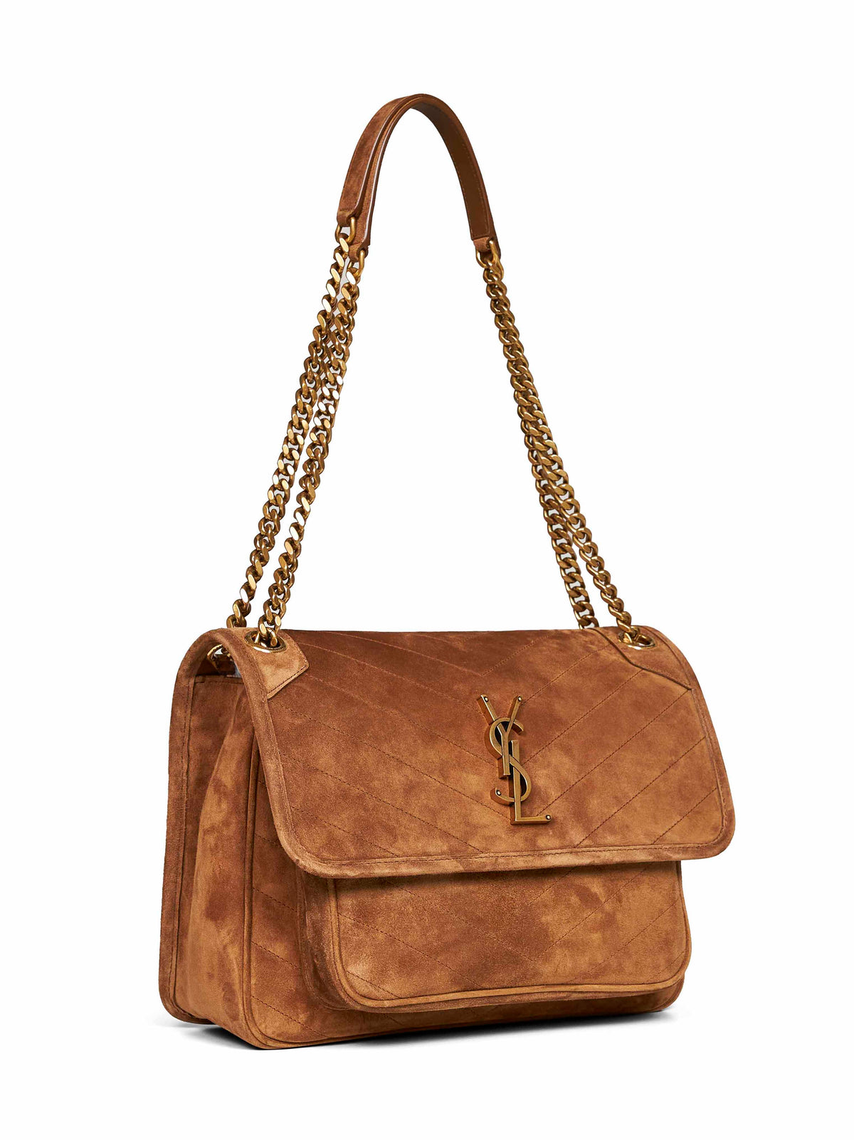 Saint Laurent Women Caramel Cognac Niki Medium Shoulder Bag SAINT LAURENT