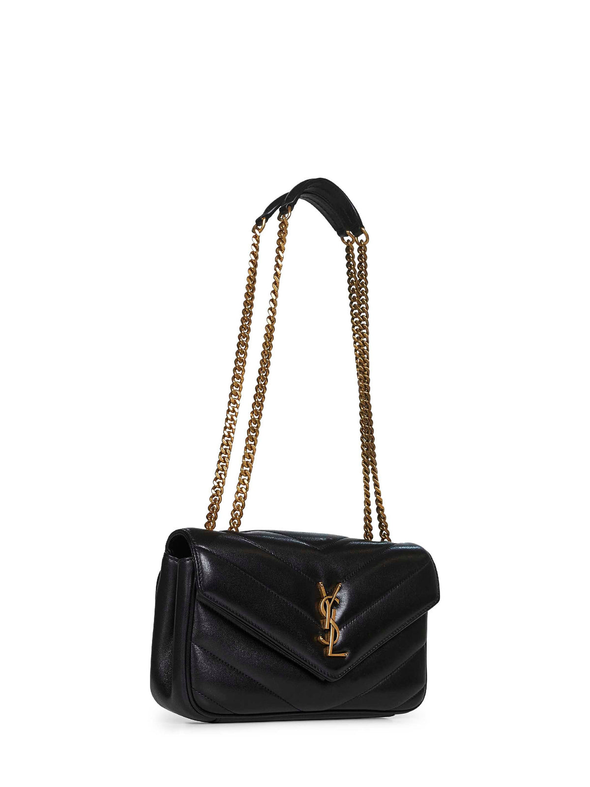 Saint Laurent Women Black Loulou Small Shoulder Bag SAINT LAURENT