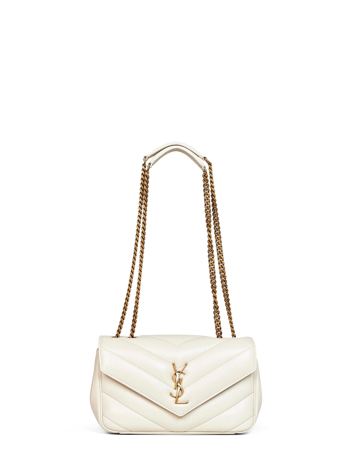 Saint Laurent Women Soft Cream Loulou Small Shoulder Bag SAINT LAURENT
