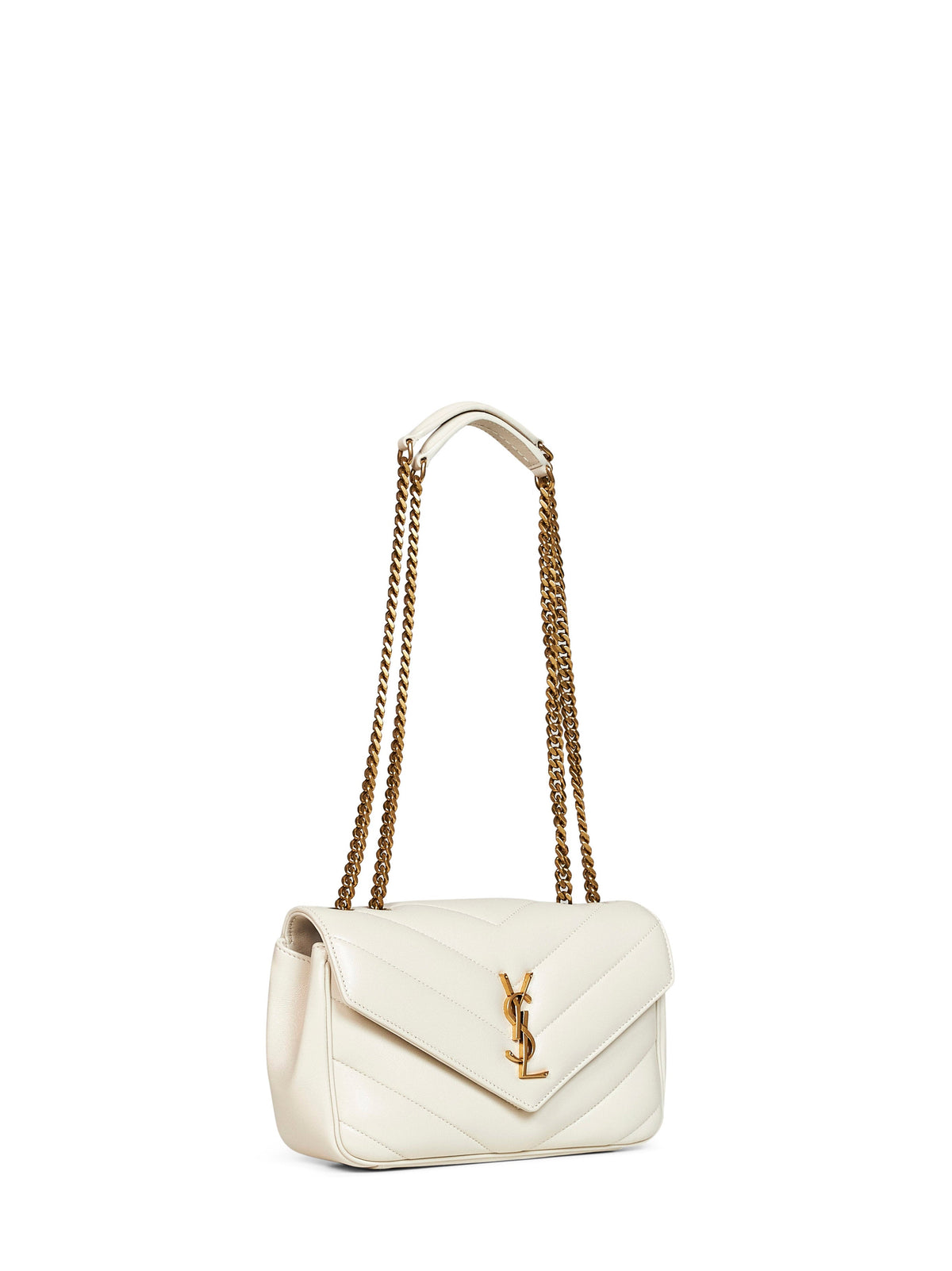 Saint Laurent Women Soft Cream Loulou Small Shoulder Bag SAINT LAURENT