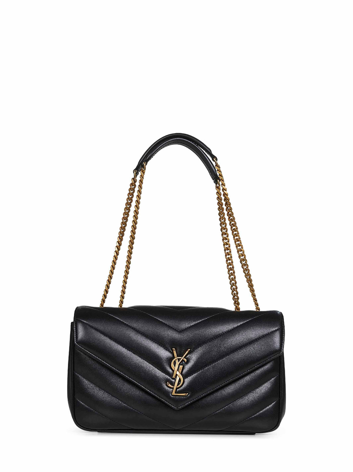 Saint Laurent Women Black Loulou Medium Shoulder Bag SAINT LAURENT
