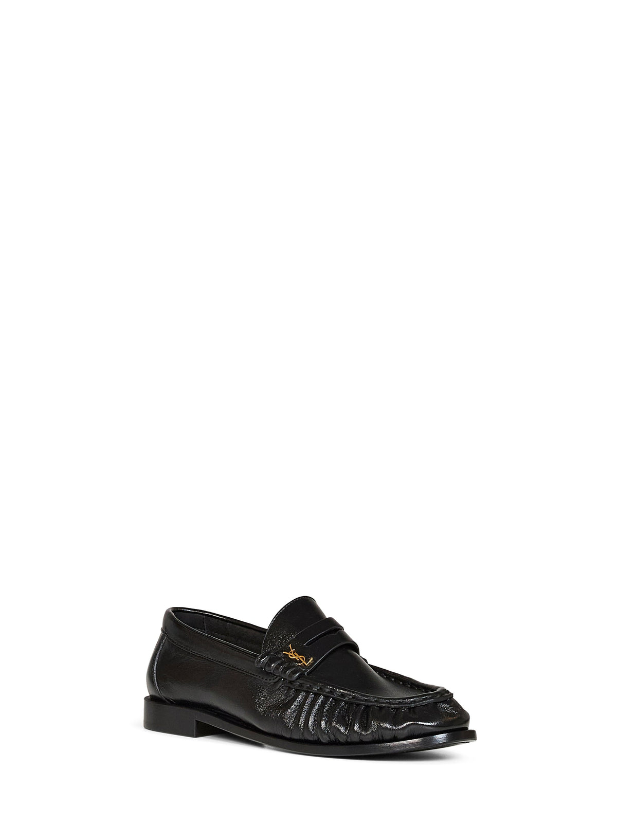 Saint Laurent Women Black Shiny Nappa Leather Le Loafer Supple Loafers SAINT LAURENT