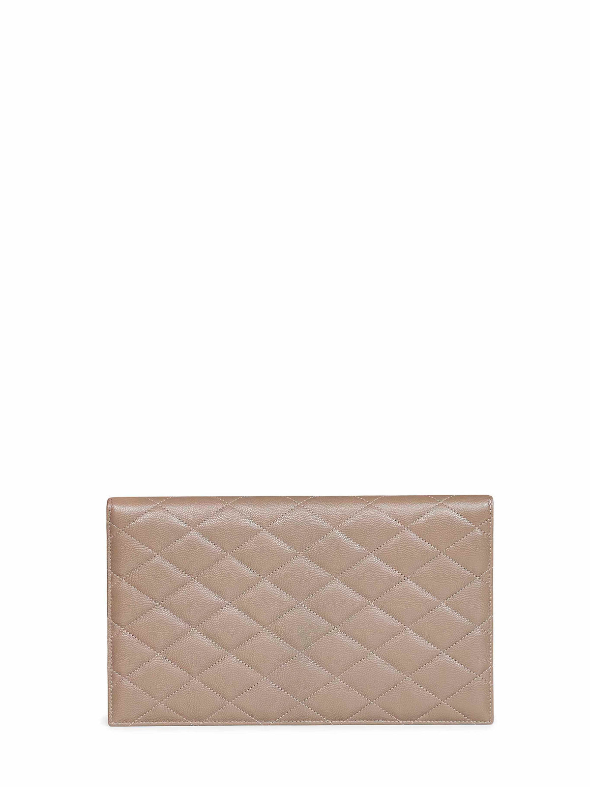 Saint Laurent Women Taupe Beige Paris Clutch In Grain De Poudre Embossed Leather<Br/> SAINT LAURENT