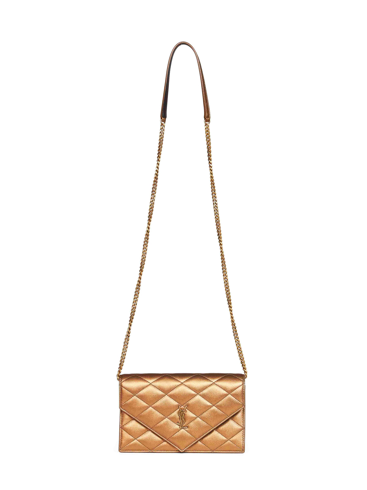 Saint Laurent Women Brown Chain Strap Leather Paris Shoulder Bag  <Br/> SAINT LAURENT