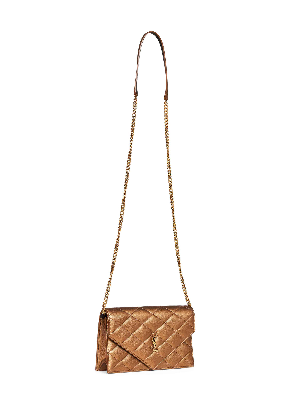 Saint Laurent Women Brown Chain Strap Leather Paris Shoulder Bag  <Br/> SAINT LAURENT