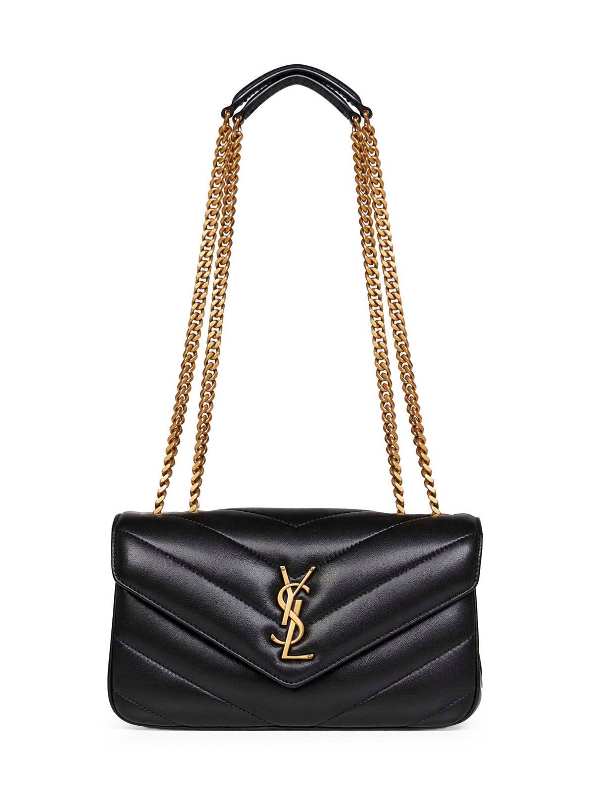 Saint Laurent Women Black Loulou Small Shoulder Bag SAINT LAURENT