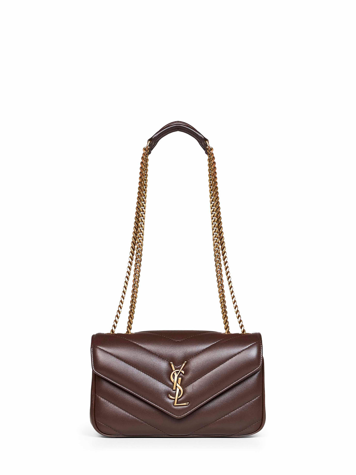 Saint Laurent Women Deep Hickory Loulou Small Shoulder Bag SAINT LAURENT