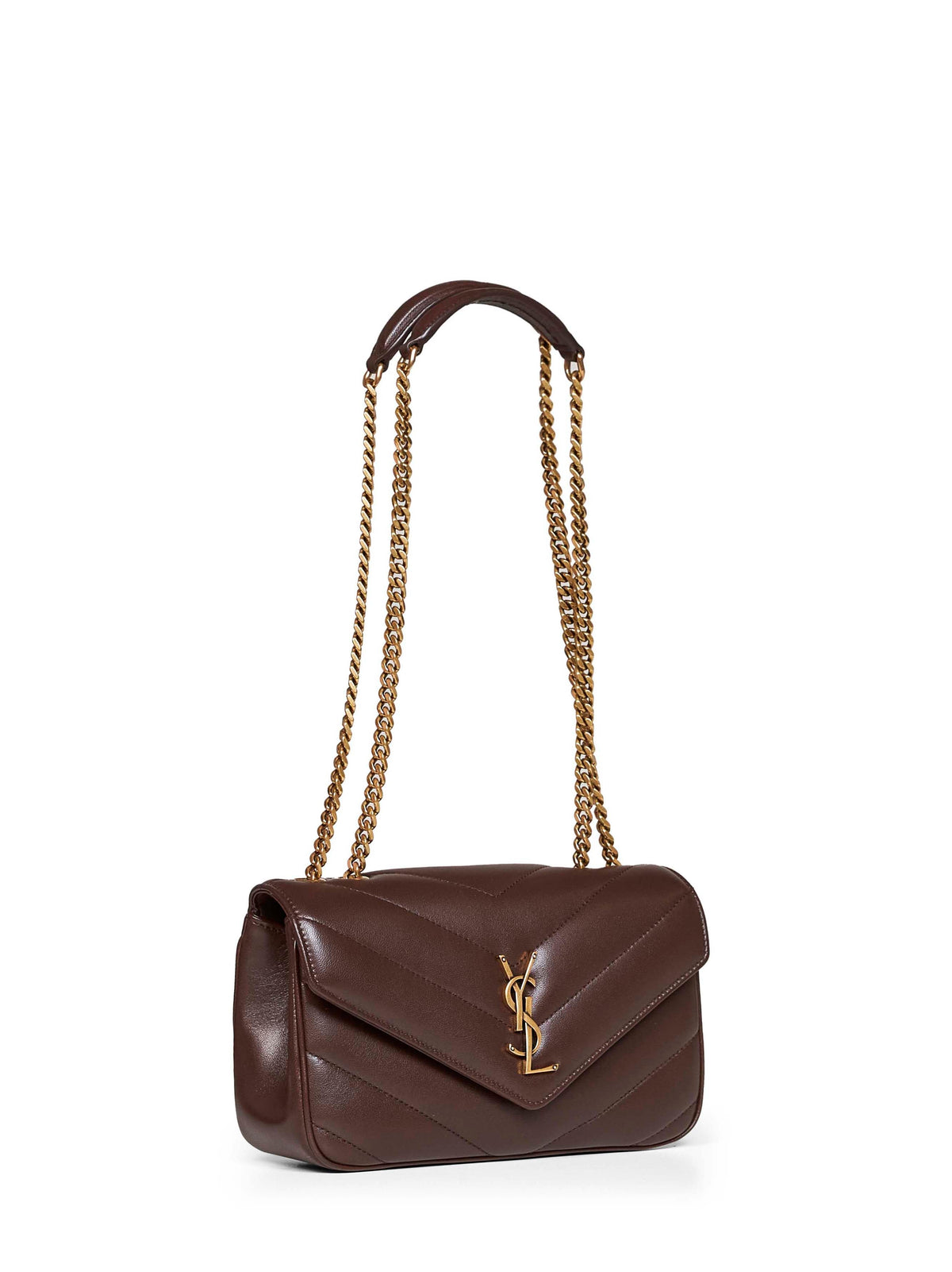 Saint Laurent Women Deep Hickory Loulou Small Shoulder Bag SAINT LAURENT