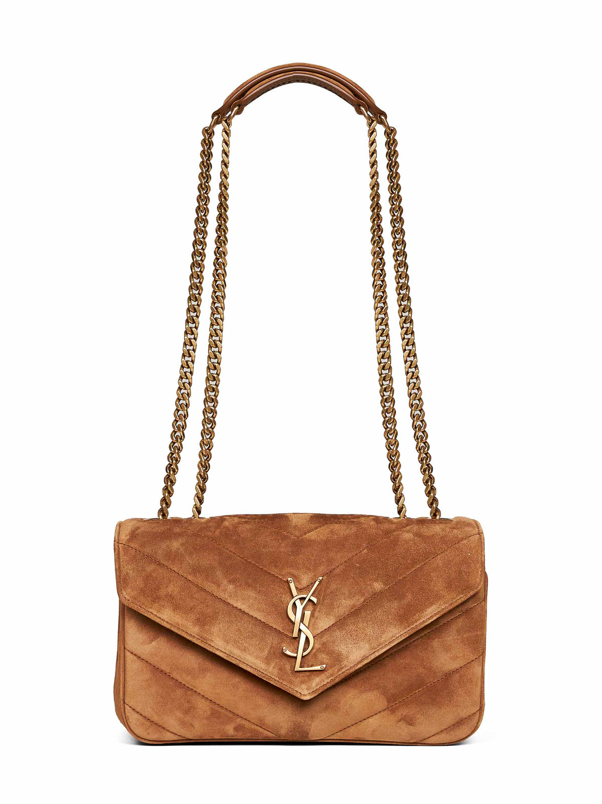 Saint Laurent Women Caramel Cognac Loulou Small Shoulder Bag SAINT LAURENT
