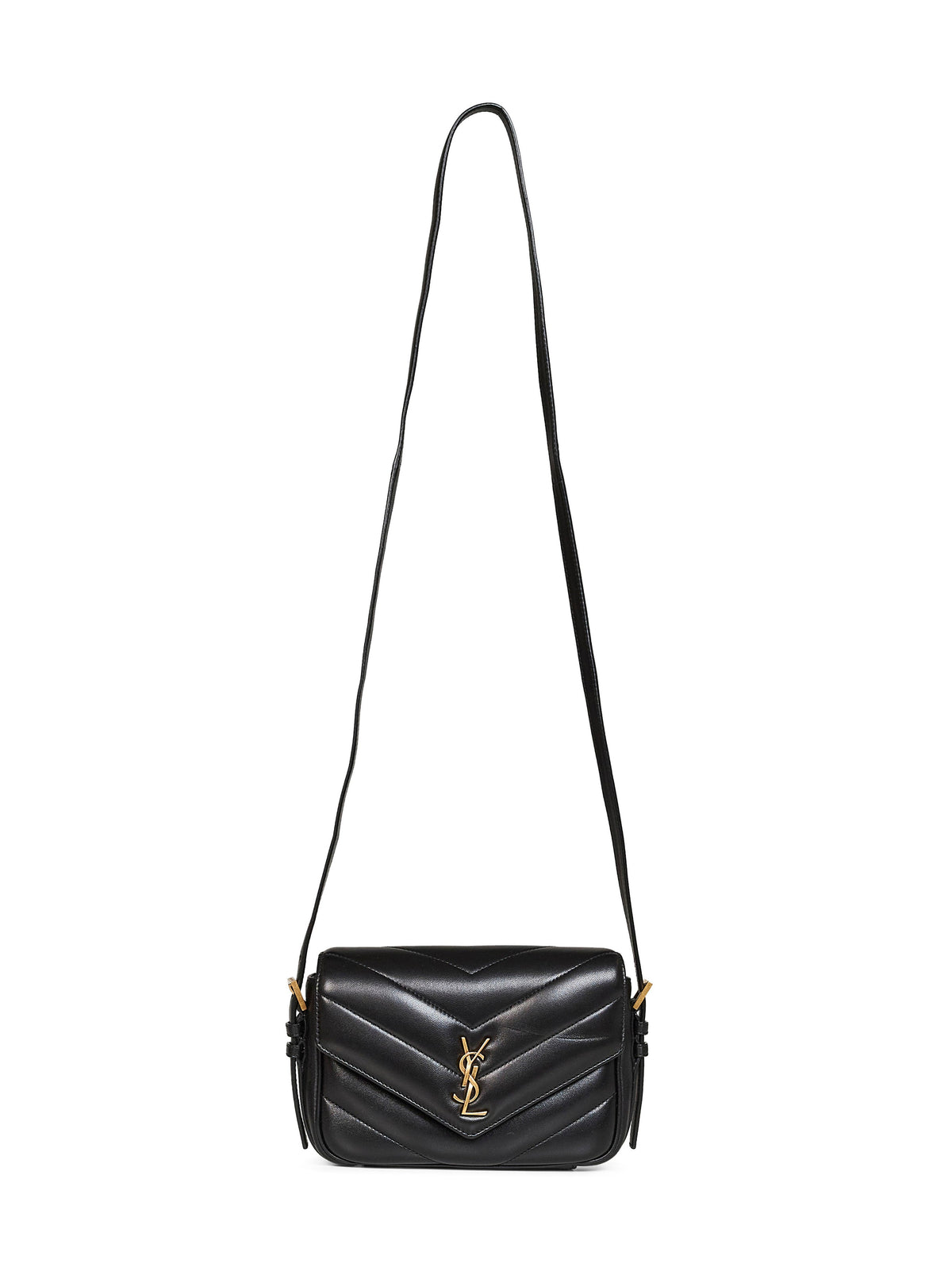 Saint Laurent Women Black Loulou Toy Crossbody Bag SAINT LAURENT