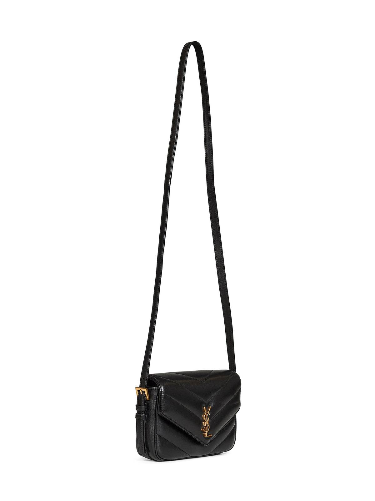 Saint Laurent Women Black Loulou Toy Crossbody Bag SAINT LAURENT