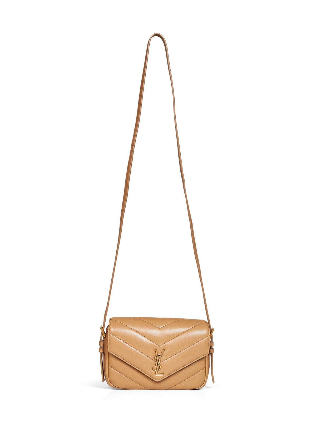 Saint Laurent Women Natural Tan Loulou Toy Crossbody Bag SAINT LAURENT