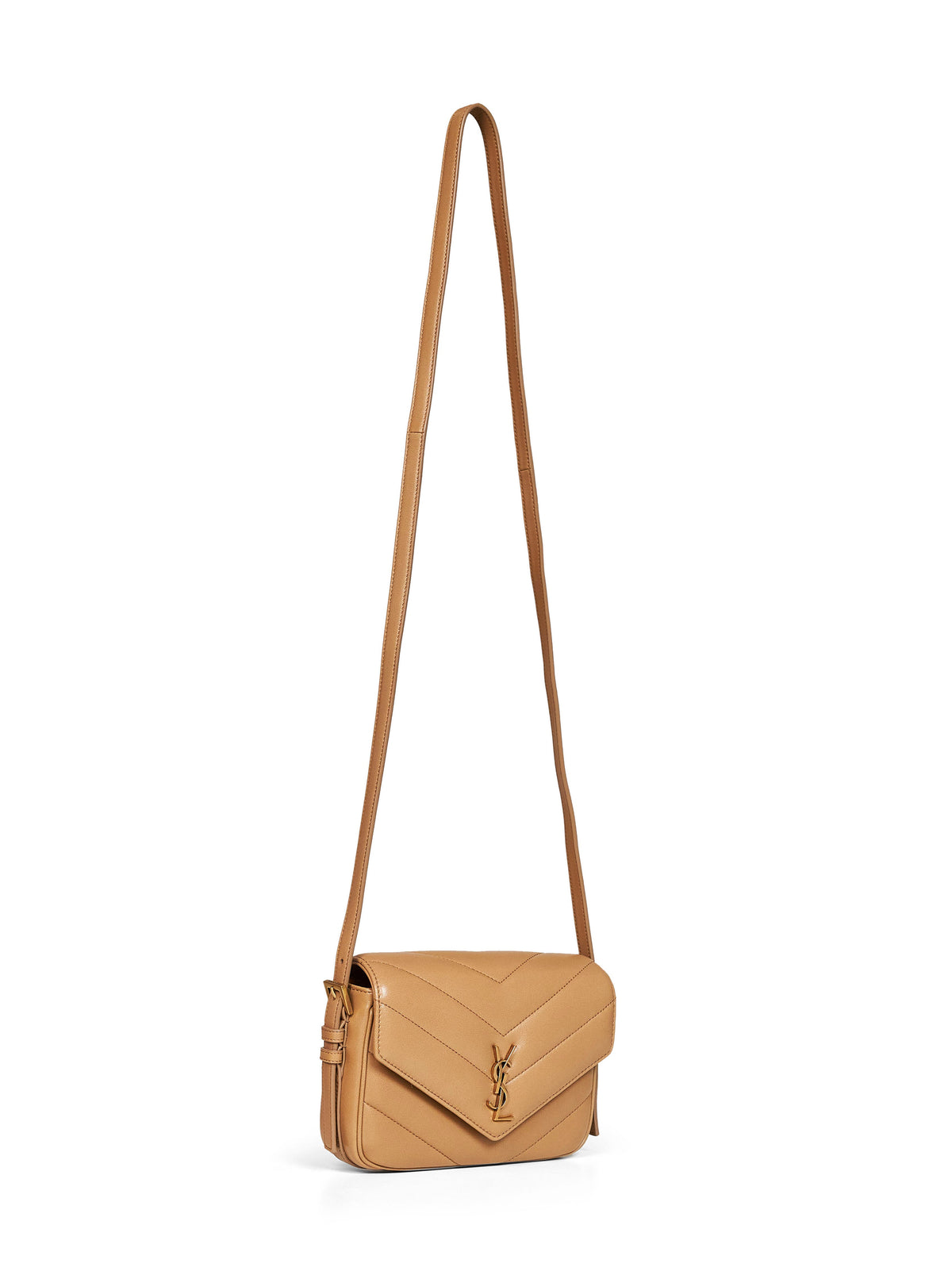 Saint Laurent Women Natural Tan Loulou Toy Crossbody Bag SAINT LAURENT