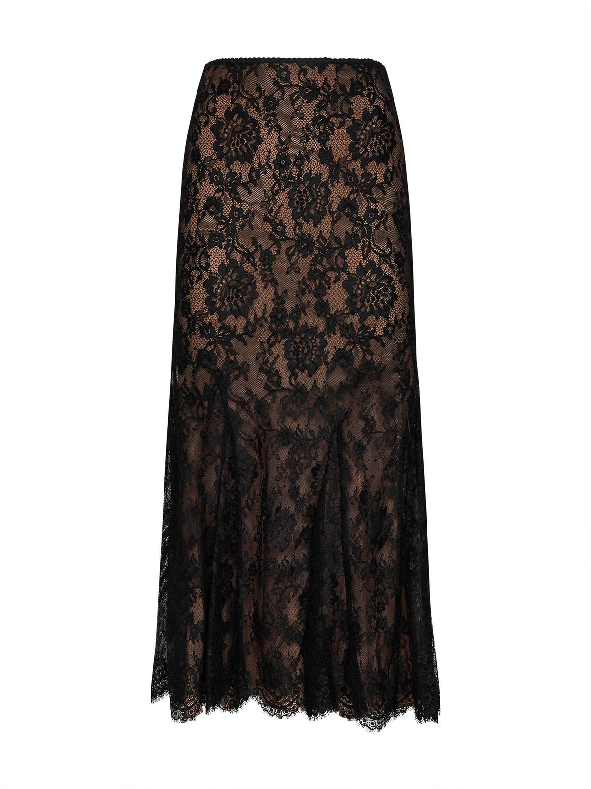 Self Portrait Women Black Lace Midi Skirt SELF-PORTRAIT
