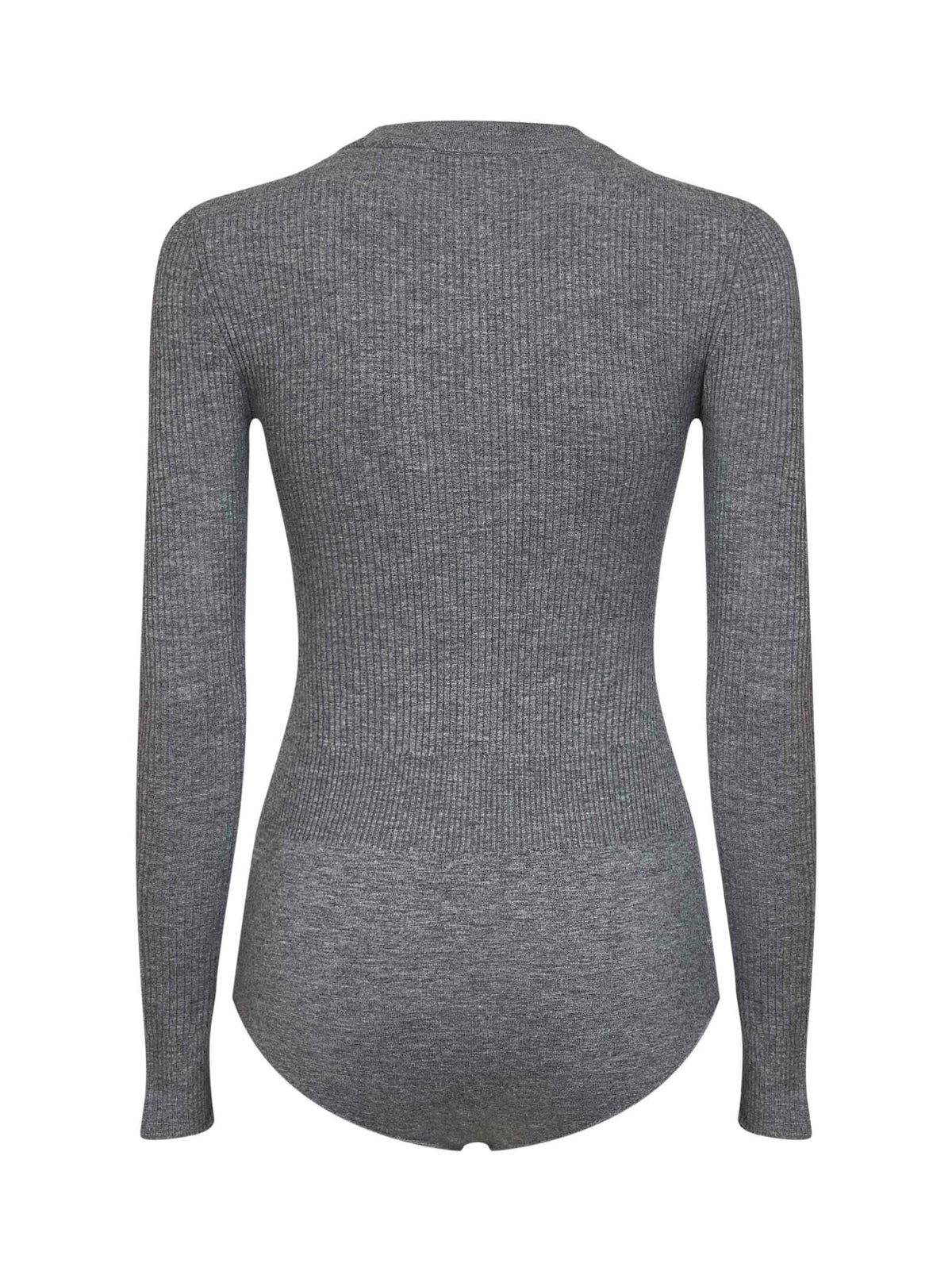 Self Portrait Women Grey Wool-Blend Knit Button Playsuit SELF-PORTRAIT