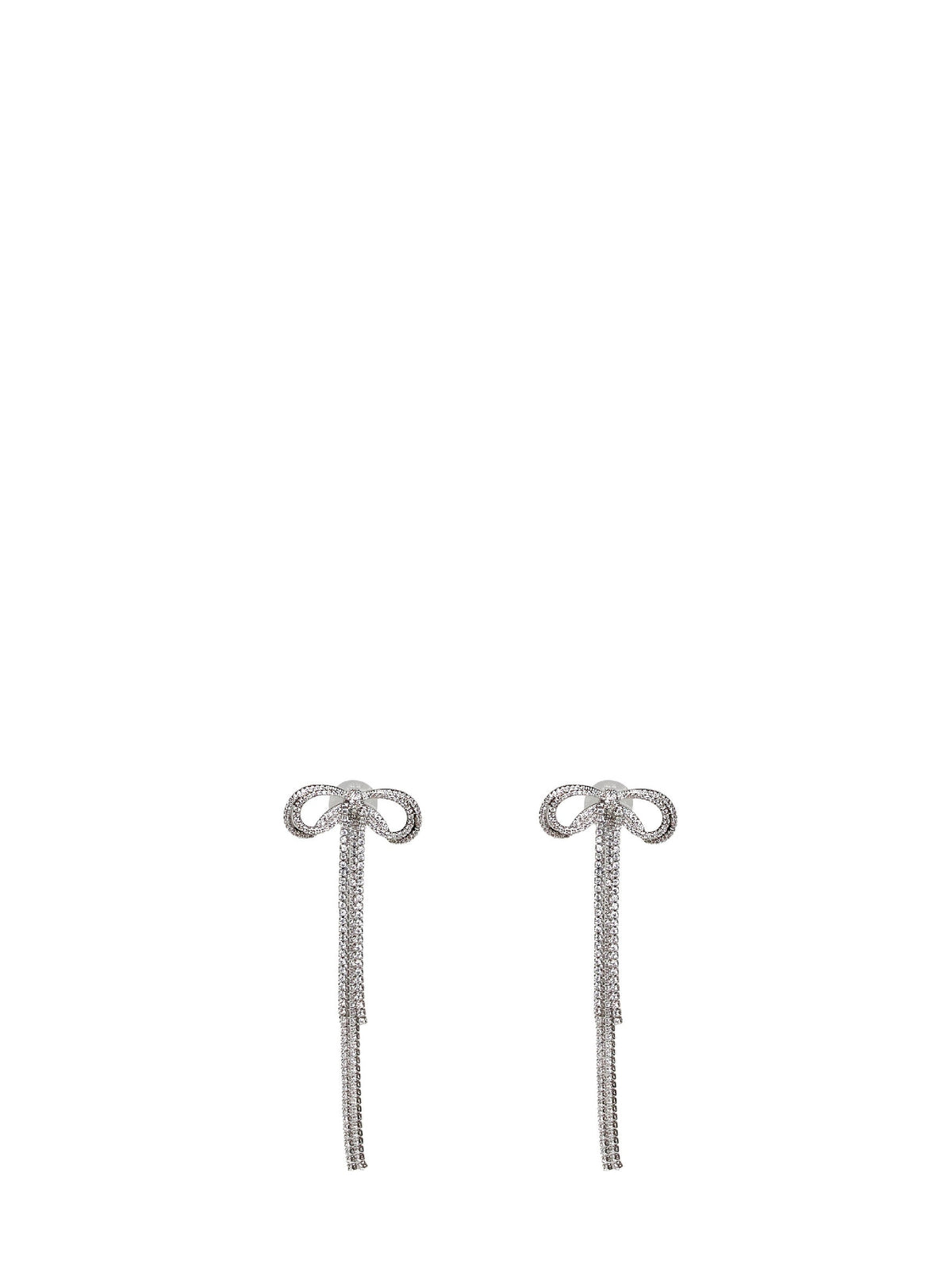Self Portrait Women Double Crystal Bow Earrings SELF-PORTRAIT