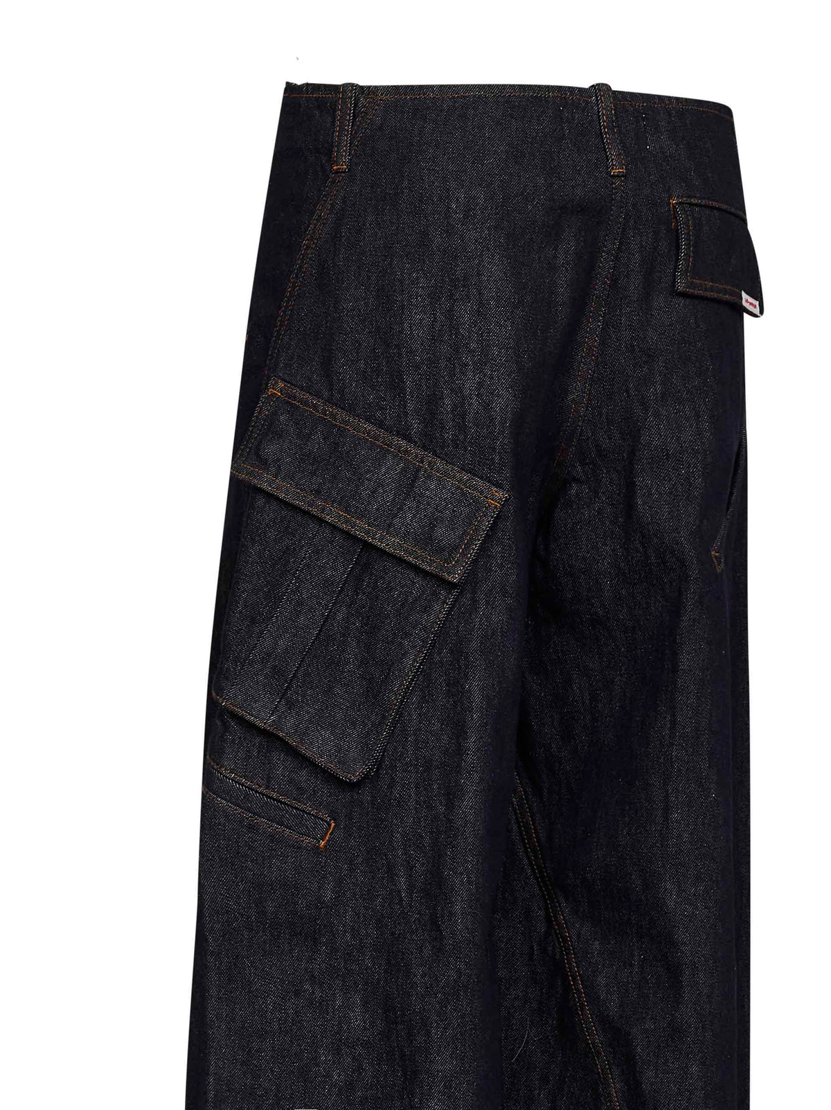 Self Portrait Women Indigo Denim Cargo Jeans SELF-PORTRAIT