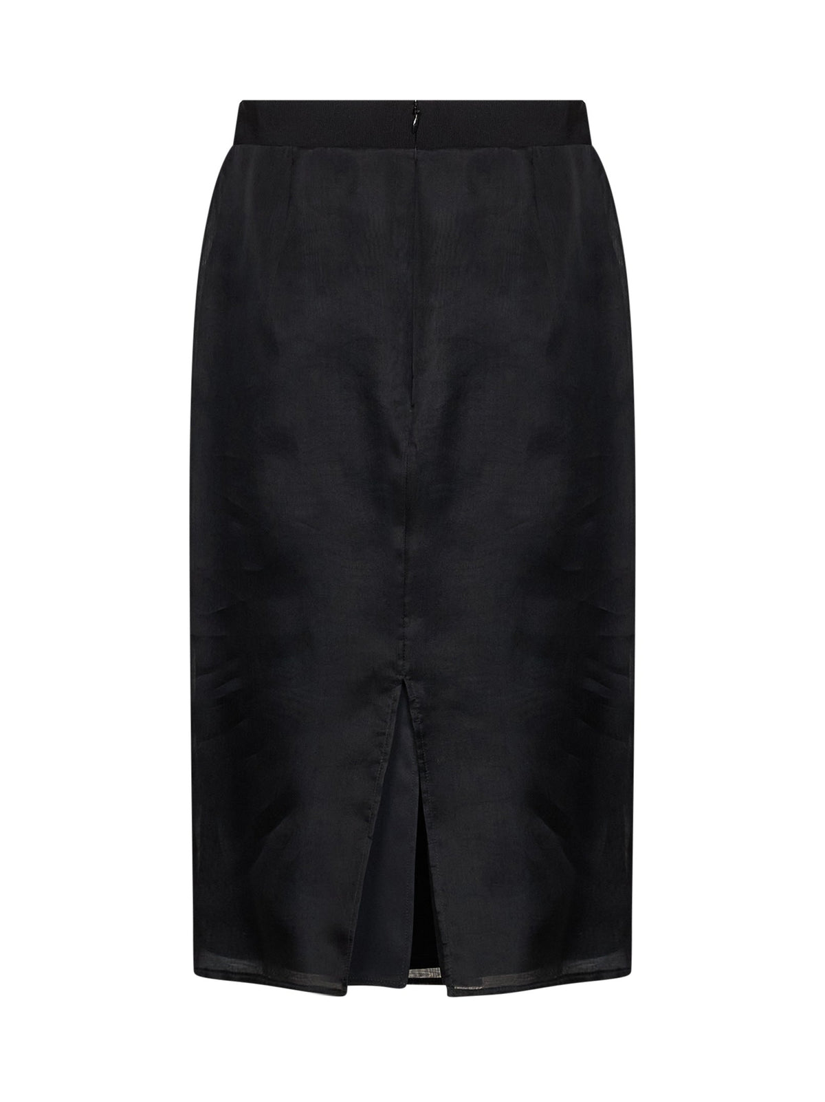 Stella Mccartney Women Black Crystal-Embellished Silk Organza Midi Skirt STELLA MCCARTNEY