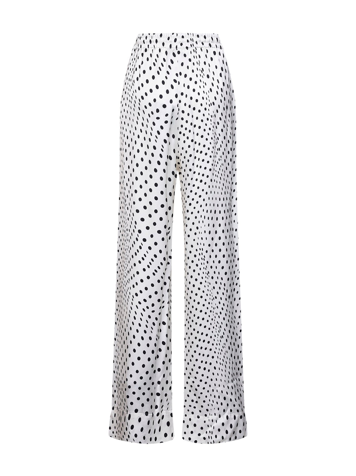 Stella Mccartney Women Black And White Polka Dot Viscose Oversized Trousers STELLA MCCARTNEY