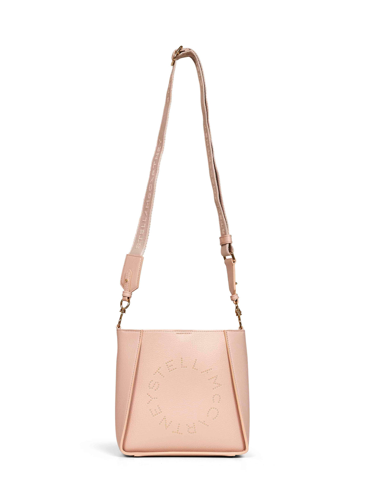 Stella Mccartney Women Blush Pink Logo Square Crossbody Bag STELLA MCCARTNEY
