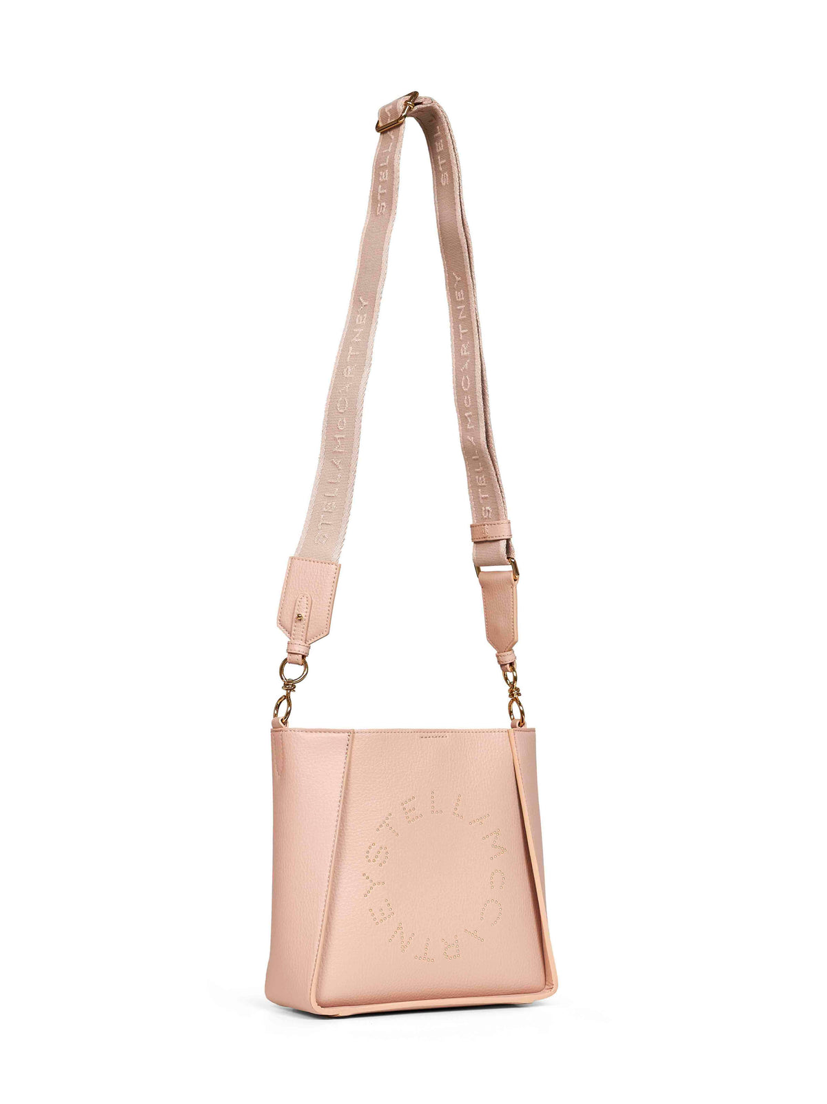 Stella Mccartney Women Blush Pink Logo Square Crossbody Bag STELLA MCCARTNEY