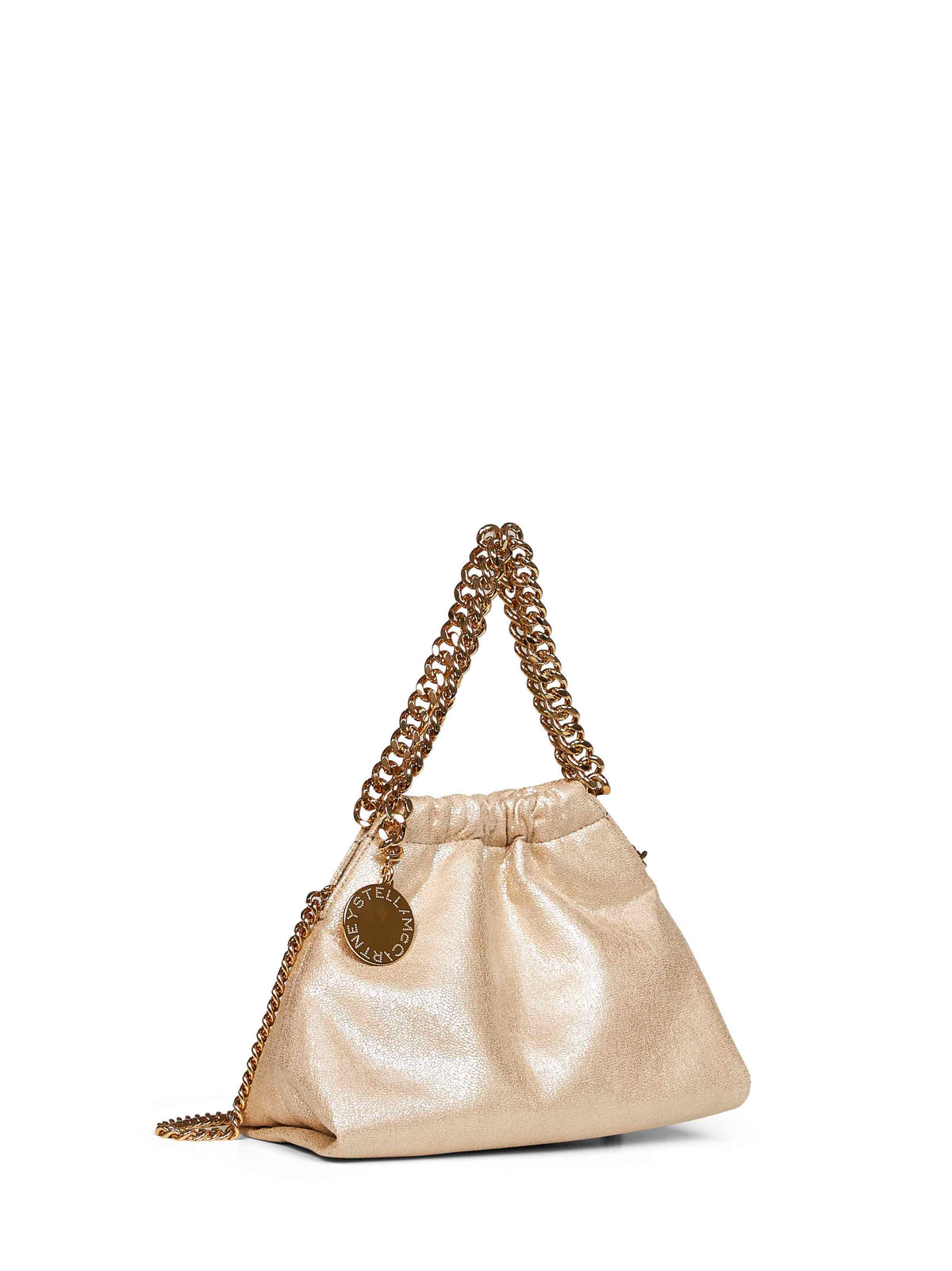 Stella Mccartney Women Pyrite Falabella Mini Drawstring Crossbody Bag STELLA MCCARTNEY