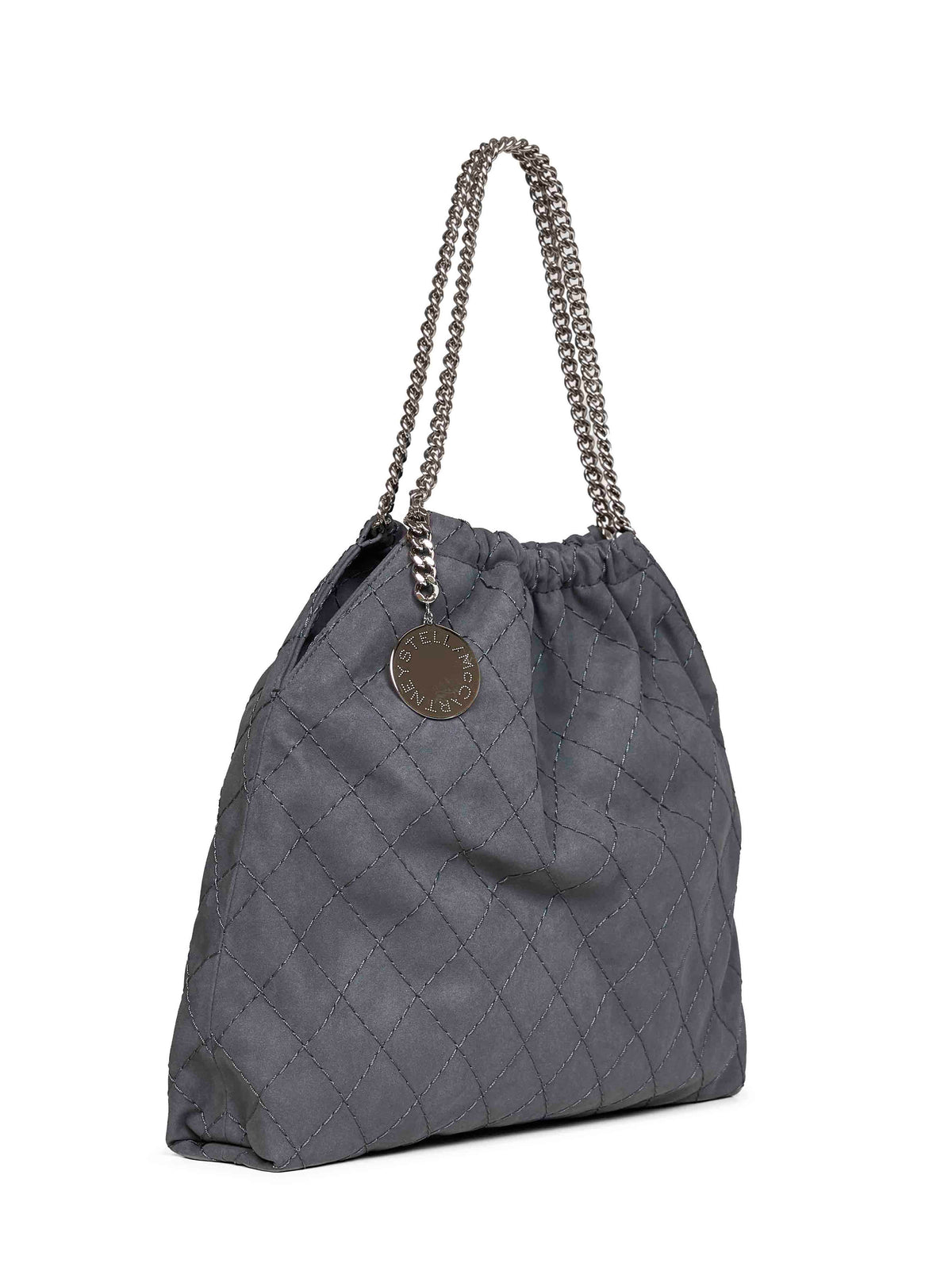 Stella Mccartney Women Slate Grey Medium Falabella Drawstring Shoulder Bag STELLA MCCARTNEY
