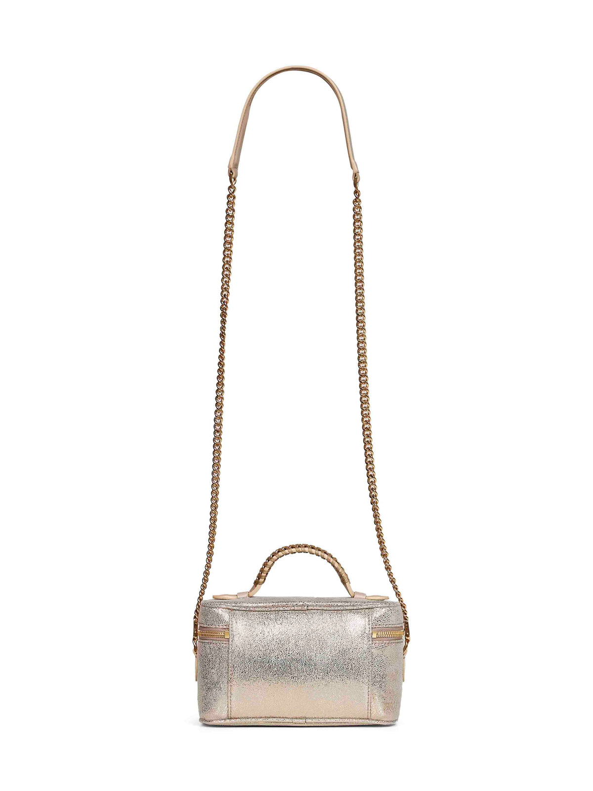 Stella Mccartney Women Gold Metallic-Finish Mini Falabella Vanity Bag<Br/> STELLA MCCARTNEY