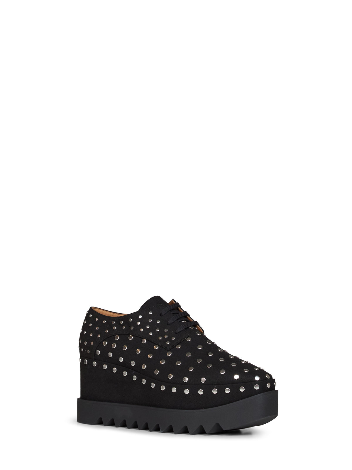Stella Mccartney Women Black Studded Elyse Wedges STELLA MCCARTNEY