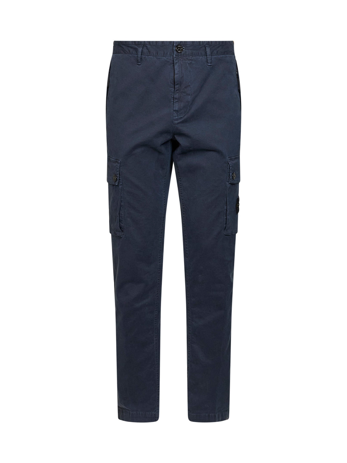 Stone Island Men Blue Organic Stretch Broken Twill Cargo Trousers STONE ISLAND